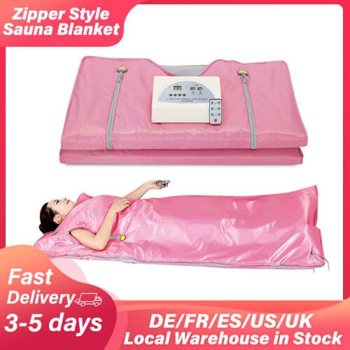 2 Zone Heating Sauna Blanket Weight Loss Body Shaper Professional Detox Therapy Anti Ageing Home Use