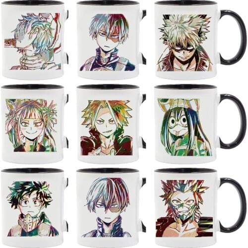 2022 My Hero Academia Students Coffee Mugs 11oz Environmentally Anime Black White Ceramic Mugs and Cups Christmas Gift Gift Mug