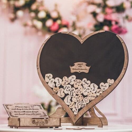 Heart Shape Drop Box Wedding Guest Book Alternative Wedding Decor Custom Acrylic Wedding GuestBook Guest Signature