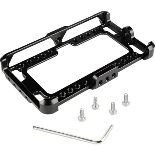 F5 Monitor Cage Bracket for FeelWorld F5 5" Display On-Camera Monitor Protective Case Cover 1/4"-20 Cheese Monitor Mount Holder