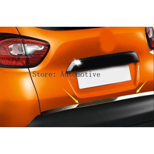 For Renault Captur 2014 2015 2016 Stainless Steel Rear Tailgate Trunk Lid Cover Trim 1 pcs