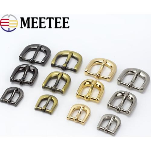 Meetee 4Pcs Eco-friendly Bag Metal Buckles Handbag Strap Belt Buckle Shoes Garment Pin Buckle Bag Accessories Hardware F3-25