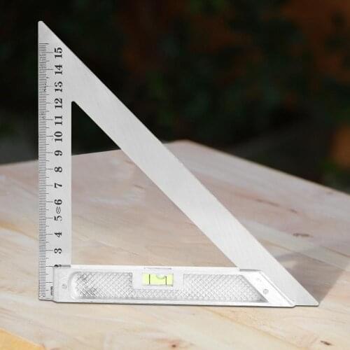 Woodworking Multi-functional L-square Durable Fine Workmanship No Burrs Protractor Triangle Ruler Measuring Tools