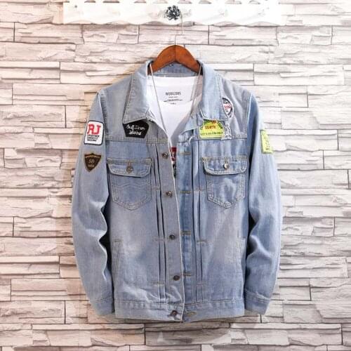 Mens Jeans Slim Fit Cowboy Denim Jacket Jeans 2021 Ins Tide Brand Hepburn Popular Tooling Retro Mens Denim Jacket Mens Coat