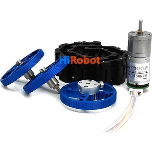 DIY toy tank kits include metal load-bearing wheels, drive wheels, rubber tracks and 9V with Hall Sensor Motor
