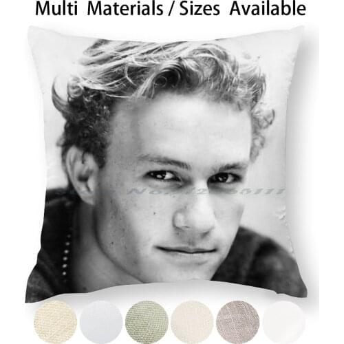Heath Ledger Pillow Case Throw Pillow Cover Cotton Linen Flax Heath Ledger Heath Ledger Movies Actor Joker Australia Australian