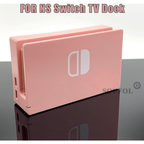 Pink New for NS Switch Charging Dock HDMI-compatible TV Dock Charger Station Stand for Nintend Switch AC Adapter