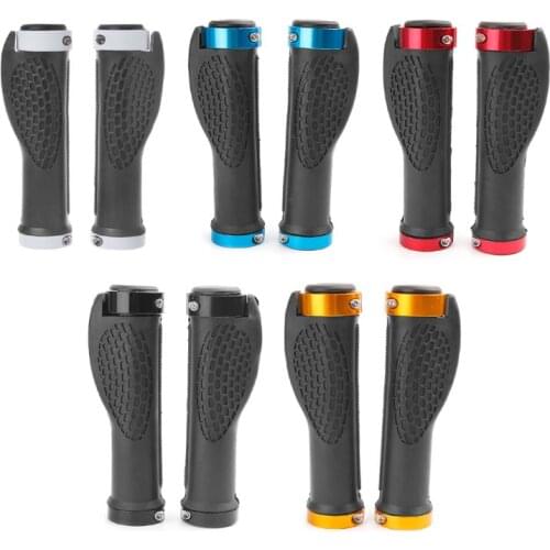 ZK30 NEW Ergonomic Bike Handle Grip Road Cycling Bicycle Anti-Skid Rubber Lock Handlebar F2TC
