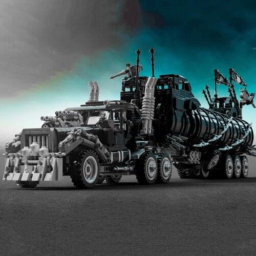 New modified truck lepins technology war equipment Mad Max movie collection model building block set building toy MOC-18143