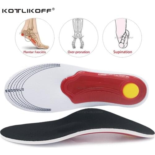 KOTLIKOFF Orthopedic Insoles For Feet Man Women For Shoes Sole Orthopedic Pad Massaging Shock Absorption Arch Support Inserts