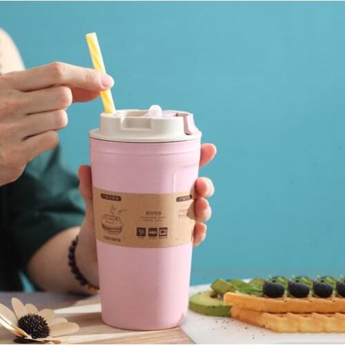 1PC Portable Water Bottle Kettle Bamboo Coffee Mugs Home Tableware Tools Portable Round Tea Tumblers Cup