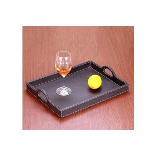 40*30cm rectangle wooden stucture leather tray wooden tray fruit dish dishware decorativa bandejas leather serving tray PFT007