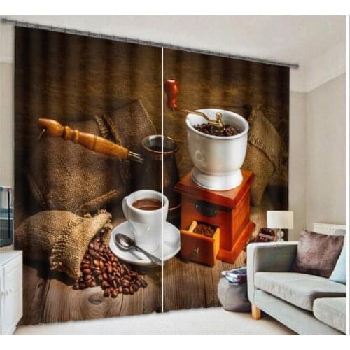 Kitchen Curtain Luxury Blackout 3D Window Curtains For Living Room Bedroom Customized size Drapes Cortina Rideaux Cushion cover