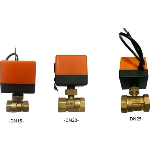 DN15/DN20/DN25/DN32/DN50 Electric Motorized Thread Ball Valve Brass AC 220V 2 Way 3-Wire 1.6Mpa with Actuator For Water Gas Oil