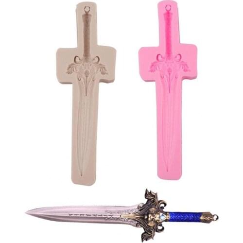 Long Sword Silicone Mold Kitchen Resin Baking Tool DIY Cake Pastry Fondant Moulds Chocolate Dessert Lace Decoration Supplies