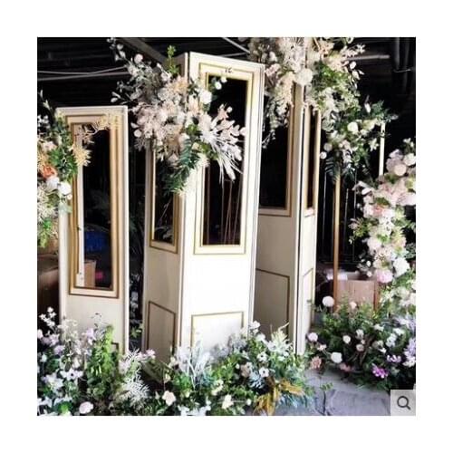 Folding iron plated screen wedding stage Hotel shopping mall activities decoration props