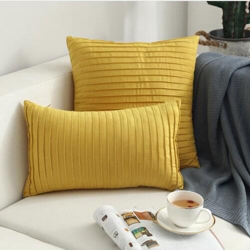 Modern Simple Nordic Velvet Stripe Pillow Cover Vertical Terms Cushion Cover For Sofa Couch Decoration Cushion Cover 45x45 30x50
