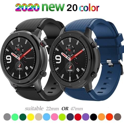 Sport silicone strap For huawei gt 2 2e 46mm Bracelet Wrist strap for Amazfit GTR 47MM band for Huami Amazfit Stratos 2 Correa