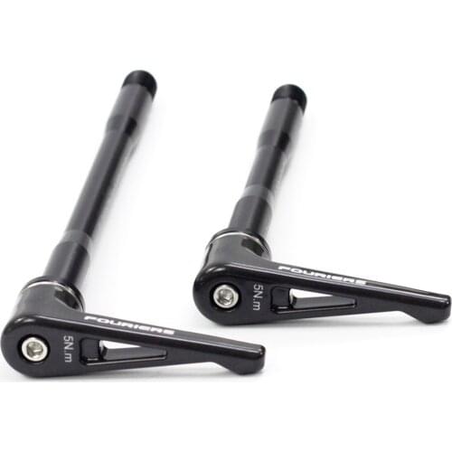 Fouriers Bike Front Fork Rear Frame Hub Shaft Road Bike Thru Axle Lever M12 x 100mm 142mm Pitch 1.5mm for Cyclocross CX Gravel