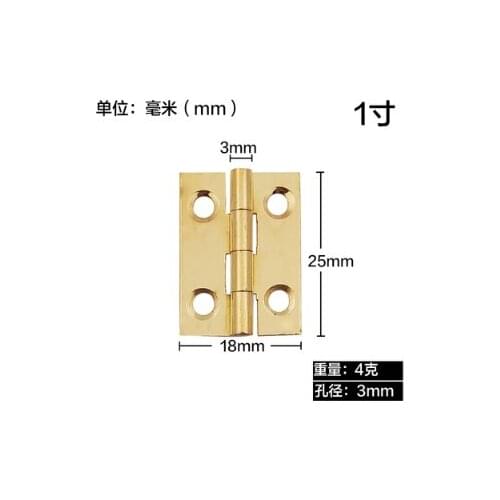 01 Hardware accessories Brass cabinet wardrobe gift box jewelry box open Mini detachable hinge