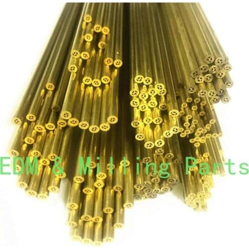 100PC/50PC/40PC EDM Drilling Machine Brass Electrode Tube Multi-Channel 1.0mm - 2.3mm 400mm For CNC Machine Service