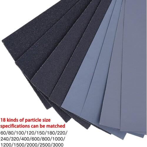 36Pcs/pack Wet Dry Sandpaper Set 1000/1200/1500/2000/2500/3000 Grit Sandpaper Sheets For Wood Metal Polishing Automotive