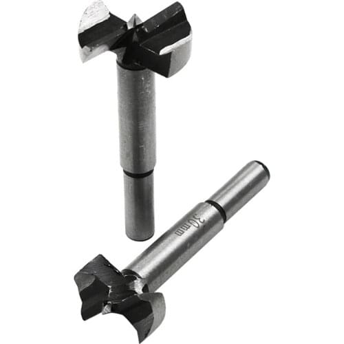 5pcs/set Woodworking Core Hole Drill Bits High Speed Steel Round Shank Plastic Plate Door Hinges Core Locator 15,20,25,30,35mm