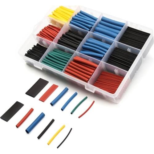 560PCS Heat Shrink Sleeving Tubing Polyolefin 2:1 Insulation Sleeve Wrap Cable Wire Connectors Assorted Kit Shrinking Tubes set