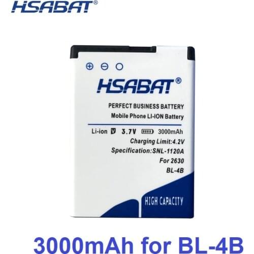Original HSABAT 3000mAh High Capacity Zero Cycle Battery for NOKIA 3606 3608 2670 2660 2630 5000 6111 7070 7088 7370 7373 7500
