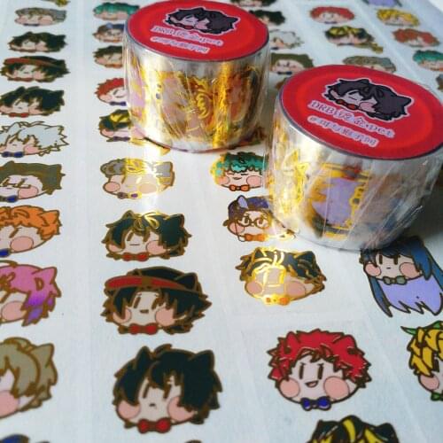 Anime Division Rap Battle Aohitsugi Samatoki Hot Stamping Masking Adhesive Tape Hand Tear Paper Packaging Sticker Stationery