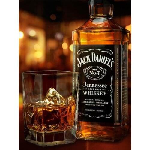 ARMYQZ5D DIY Whiskey Diamond Painting Cross Stitch Embroidery Round Diamond Square Diamond Diamond Mosaic Art Living Room Home D