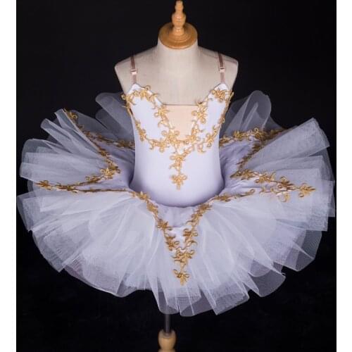 Robe de Ballet pour enfants, jupe moelleuse, écharpe de petit cygne, robe de princesse de performance pour enfants, entraînement