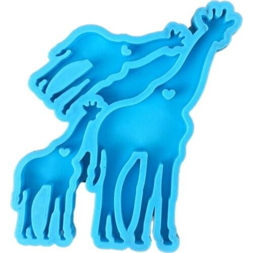 C1FC Animal Shaped Keychain Epoxy Resin Mold Key Chain Pendants Silicone Mould DIY Crafts Decorations Casting Tools