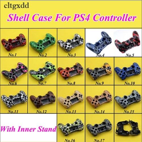 Cltgxdd DIY Custom Housing Shell Front and Black Upper Replace Case Cover Skin For Sony Playstation 4 PS4 Controller Gamepad