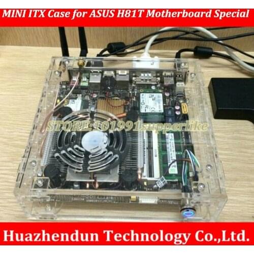 Mini Transparent chassis THIN-ITX Case Computer Case for A-S-U-S H81TN DQ77KB Motherboard Special