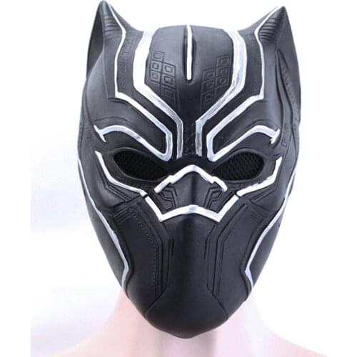 Black Leopard Cosplay Panther Soft Latex Mask Adult Halloween Party Fancy Dress Up Black Leopard Face Helmet Accessories