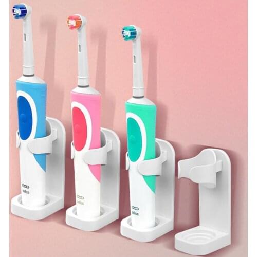 Electric Toothbrush Holder Rack Wall-Mounted Traceless Stand Toothbrush Base Bracket Storage Rack Space Save Bathroom Accessorie