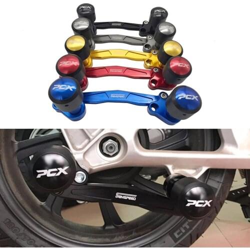 For HONDA PCX 125 PCX 150 2016-2019 2020 SEMSPEED Motorcycle CNC Rear Wheel Exhaust Falling Protection Frame Slider Crash Pad