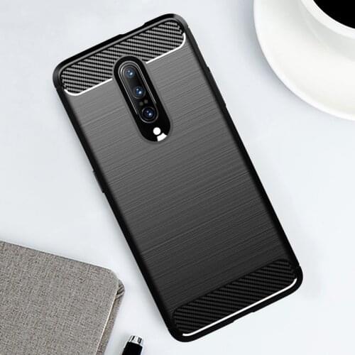 For OnePlus 7 Pro Case Soft TPU Shockproof Cover Carbon Fiber Pattern Brushed Cases For OnePlus 7 OnePlus7 Pro Phone Case