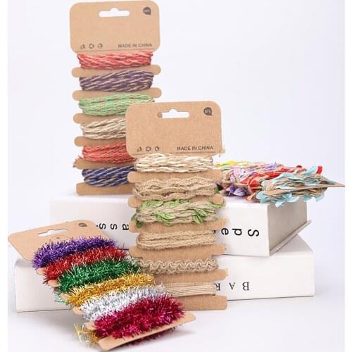Multi-Style Jute Thread Supplies Twine Burlap String Hemp Creative Children DIY Handmade Party Gift Packaging Rope Decoration