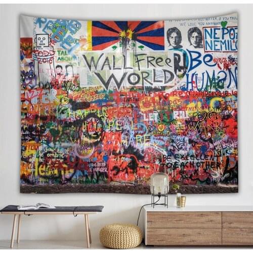 Creative hip hop graffiti tapestry custom character tapestry cushion personality home decoration drop shipping