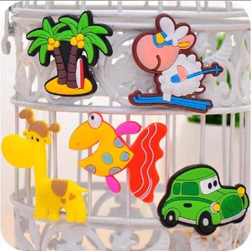 10pcs/lot Fridge Magnets Silicone Sticker For Refrigerator Kids Cartoon Animal Souvenir Baby Education Toy Gift Home Decoration