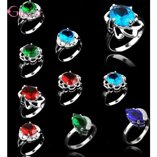 Fashion Vintage Wemen Jewelry Wedding Engagement Bridal Finger Rings for Women Girl 925 Sterling Silver Cubic Zircon Rings