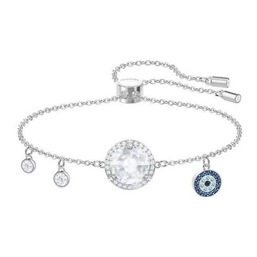 Trendy Devil Of Eye Crystal 1:1 Swa Woman Blue Charm Bracelets For Women Jewelry Boho Factory