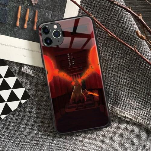Kyojuro Rengoku Kimetsu no Yaiba Soft Silicone Glass Phone Case for IPhone SE 6s 7 8 Plus X Xr Xs 11 12 Mini Pro Max Samsung