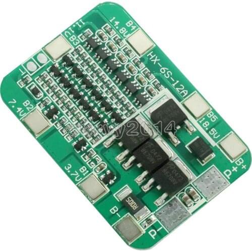 1PCS New Arrival 6S 15A 24V PCB BMS Protection Board For 6 Pack 18650 Li-ion Lithium Battery Cell Module