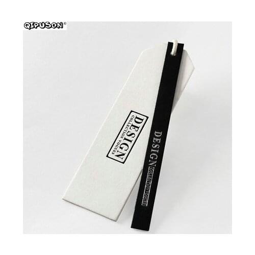 PK021 Customized print clothing tag brand name logo printed paper swing hang tag/OEM tags labels/ paper price labels tags