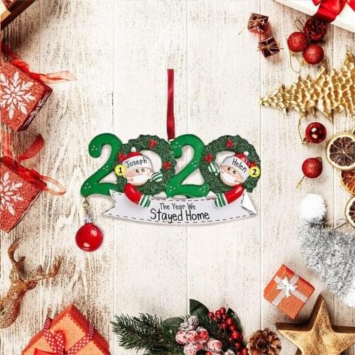 Christmas Ornament Family Writable Xmas Tree Hanging Figurine Holiday Home Decor Gift