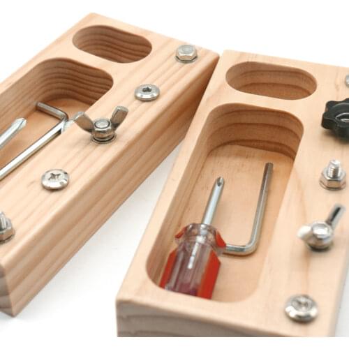 Montessori Toddler Toys Practical Life Material Screw Board Multi Tools Learning Educational Wooden Toys For Children D1564H