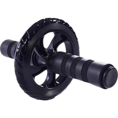 1Pc Muscle Trainer Wheel Durable Black Abdominal Fitness Exercise Roller Abdominal Muscles Training Home Gym Fitness Equipment